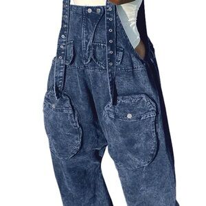 Stylish Blue Denim Overalls